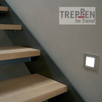 Metalltreppe mit Holzstufen